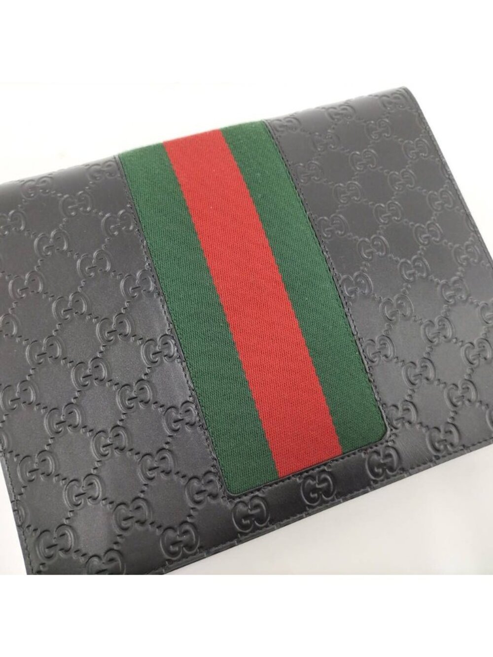 Gucci Clutch Guccissima Sherry Line Leather Black - Picture 8 of 9